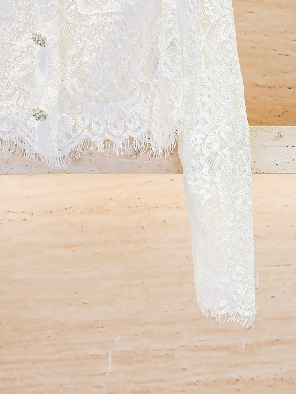 Self-Portrait Elegant White Lace Skirt - Feminine Midi Skirt - Picture 5 of 7